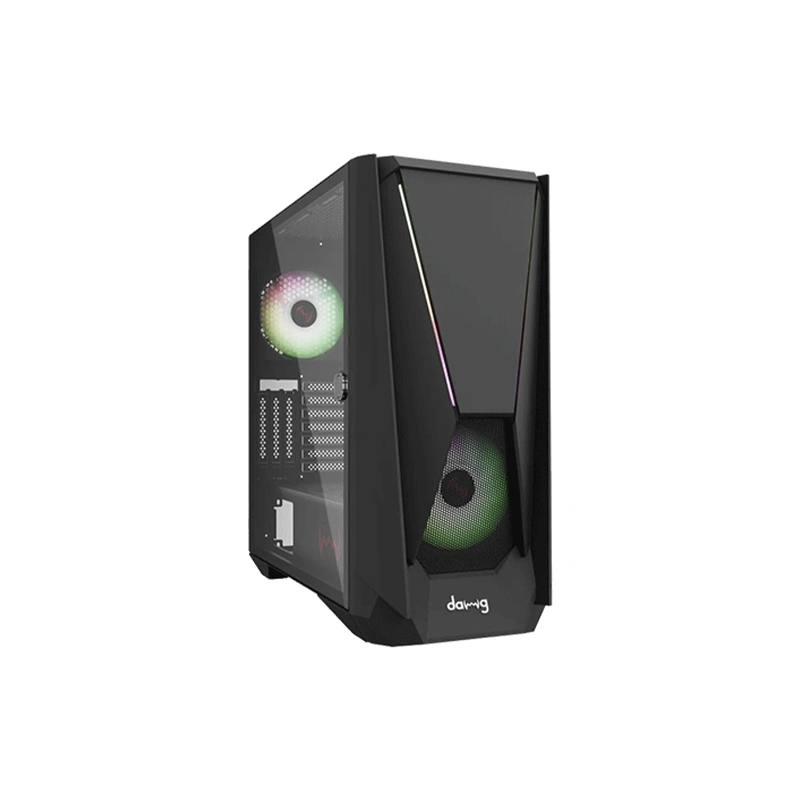 daWg Y Series 745 Computer Case (Black) | Mid Tower PC Cabinet | Micro-ATX & Mini-ITX Compatible | Durable Metal Chassis | Home, Office & Gaming PC Build
