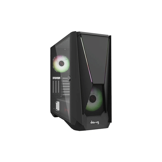 daWg Y Series 745 Computer Case (Black) | Mid Tower PC Cabinet | Micro-ATX & Mini-ITX Compatible | Durable Metal Chassis | Home, Office & Gaming PC Build