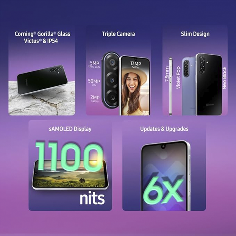 Samsung Smartphone F17 4 GB RAM, 128 GB Storage (Expandable Up to 2 TB), 6.7-inch FHD+ Display