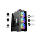 Frontech Sparkle PC Cabinet (Without SMPS) – ATX / Micro-ATX / Mini-ITX Compatible| Black Steel Chassis|Budget-Friendly|Compact Design| Supports Standard PSU| Drives & Expansion| Easy to Assemble and Upgrade