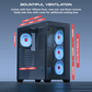 daWg W-X Series 520 Computer Case (Black) | Mid Tower PC Cabinet | Micro-ATX & Mini-ITX Compatible | Durable Metal Chassis | Home, Office & Gaming PC Build