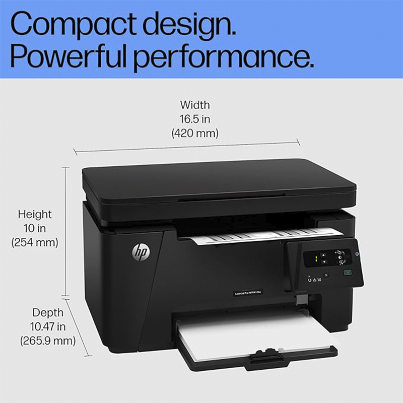 HP LaserJet 126a Multifunction Printer | Print, Scan, Copy | USB Connectivity | Monochrome | Fast 21 PPM | Compact & Durable