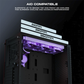 daWg W-X Series 490 Computer Case (Black) | Mid Tower PC Cabinet | Micro-ATX & Mini-ITX Compatible | Durable Metal Chassis | Home, Office & Gaming PC Build
