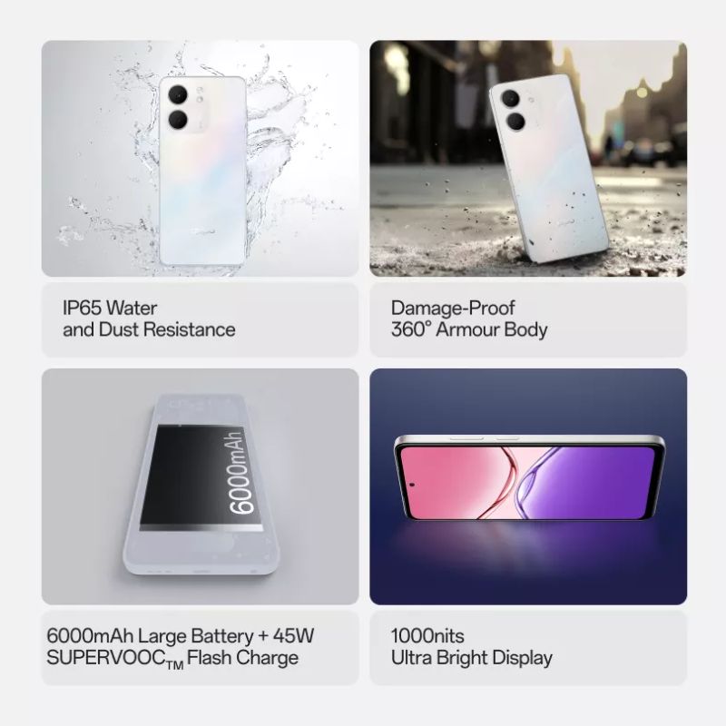 OPPO A5x 4G Smartphone |4GB RAM + 128GB Storage|  Sleek Design| Smooth Performance Long|Lasting Battery Vibrant Display| High|Quality Audio & Reliable Connectivity