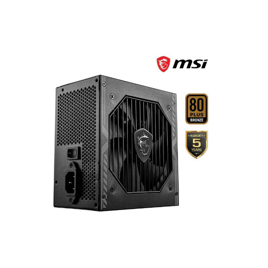 MSI MAG A550BN 550W 80+ Bronze Non-Modular ATX Power Supply – High-Efficiency Gaming SMPS with Silent 120mm Fan|Full Protection Circuit Design|Reliable DC-to-DC Output & Durable Black Finish