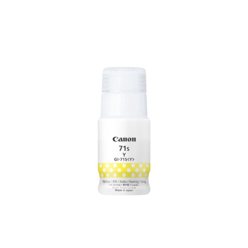 Canon GI-71S Yellow Ink Bottle |65 ml | Original High-Yield Ink for Canon PIXMA G Series Printers| Bright Color Output| Long-Lasting and Easy-to-Refill