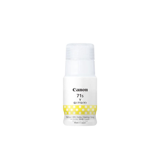 Canon GI-71S Yellow Ink Bottle |65 ml | Original High-Yield Ink for Canon PIXMA G Series Printers| Bright Color Output| Long-Lasting and Easy-to-Refill