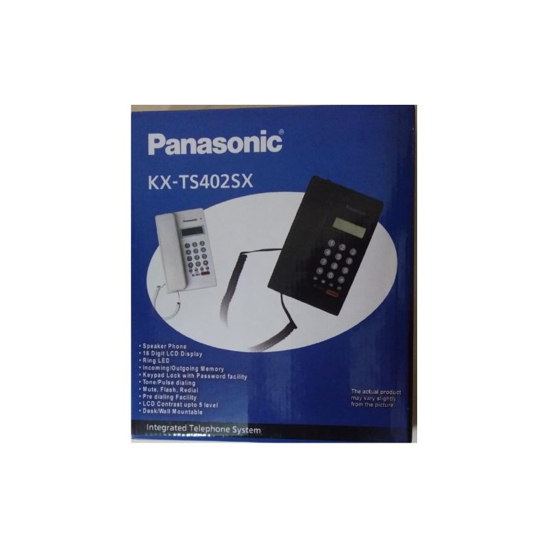 Panasonic KX‑TS4025X Corded Landline Phone – Desktop & Wall Mountable with Tone|Pulse Dialing|Redial Flash, Pause, Mute, and Adjustable Ringer & Handset Volume
