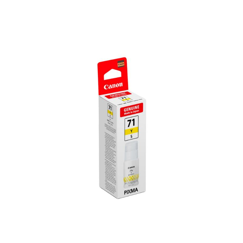 Canon GI-71S Yellow Ink Bottle |65 ml | Original High-Yield Ink for Canon PIXMA G Series Printers| Bright Color Output| Long-Lasting and Easy-to-Refill
