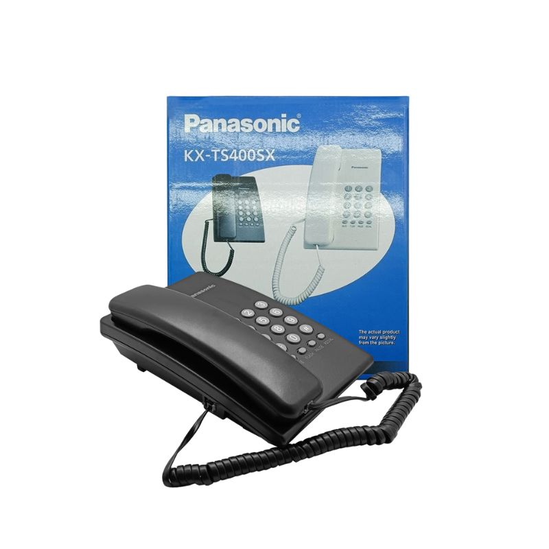Panasonic KX‑TS400SX Corded Landline Phone |Desk & Wall Mountable with Mute|Flash| Redial| Pause|and Adjustable Ringer Volume