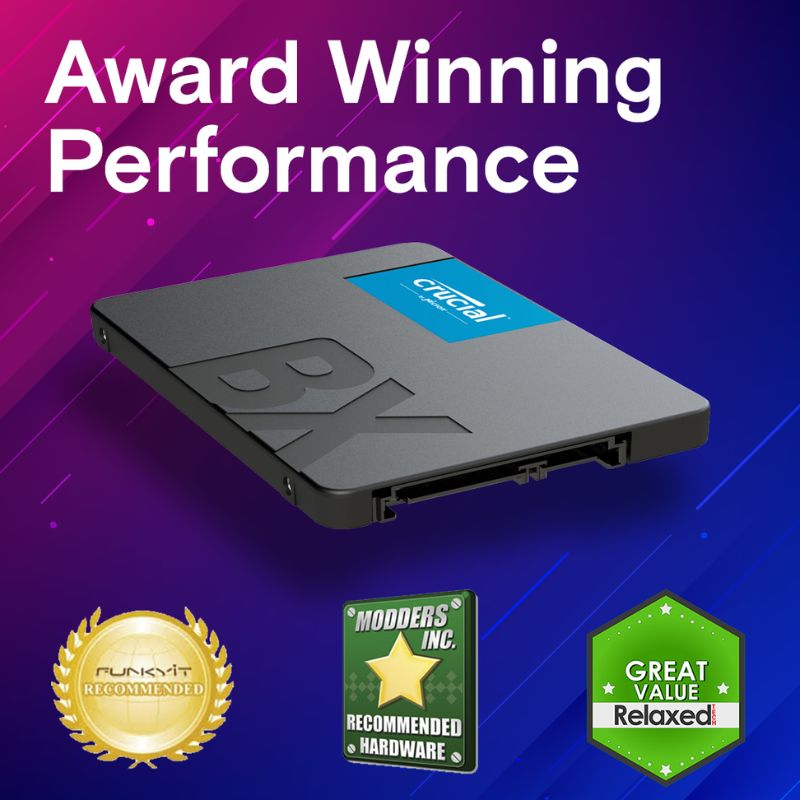 Crucial BX500 1TB 2.5" SATA III Internal SSD – Fast 540MB/s Read & 500MB/s Write| Reliable Micron 3D NAND| Energy-Efficient| Shock-Resistant| Wide Compatibility for Laptops & Desktops, Perfect High-Speed System Upgrade