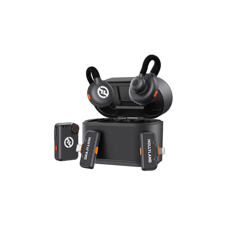 Hollyland Lark M2 Wireless Lavalier Microphone for iPhone, Android, PC, Camera, Tablet – Studio‑Grade Audio, 300m Range