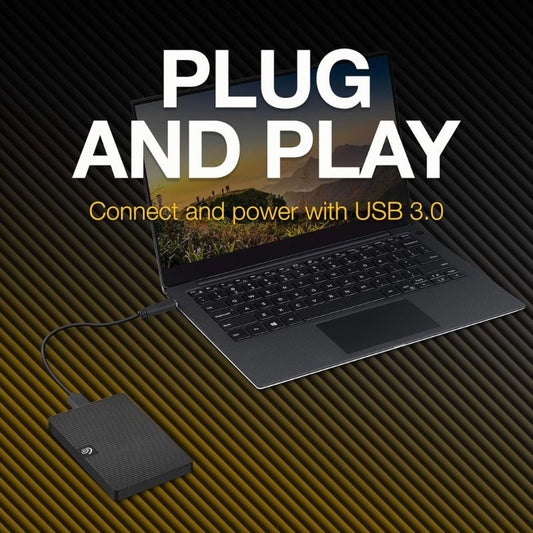 Seagate 1TB Expansion | Portable HDD | Plug-and-Play Storage |USB 3.0| Windows & Mac | Black