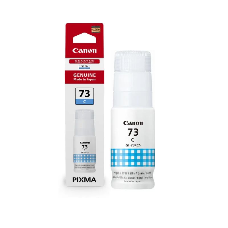 Canon GI-73 Cyan Ink Bottle |60 ml | Original Dye-Based Ink for Canon PIXMA G Series Printers| High-Yield| Fade-Resistant| Spill-Resistant Design