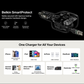 Belkin Retractable Car Charger 75W| Black| 75cm USB-C cable| Fast iPhone charger| 100% plastic-free packaging| two ports -USB-C + USB-A