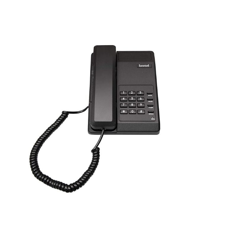 Beetel C11 Corded Landline Telephone – Reliable Home & Office Phone with LED Indicator| Redial & Mute Functions| Black