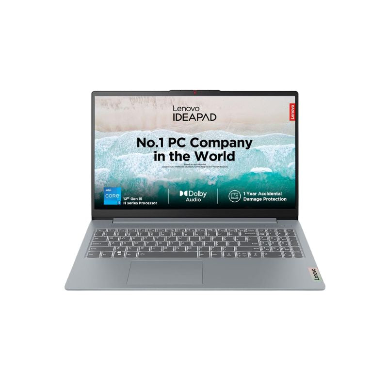 LENOVO IdeaPad Slim 3 | i5-12450H | 16GB RAM | 512GB SSD | Intel UHD | 15.6" FHD | Arctic Grey | 1.62 kg | Backlit Keyboard | 1Y Warranty + ADP