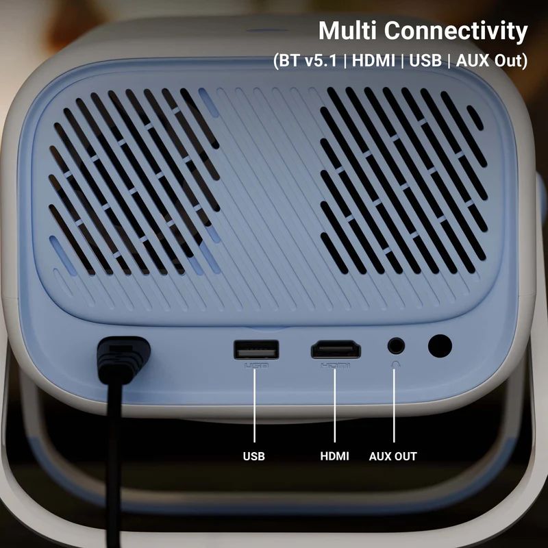 Zebronics Zeb-PixaPlay 34 LED HD Smart Projector (ZEB-SLP 5) – Full HD, Android 12, 5200 Lumens, Portable Home Theater