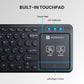 Portronics POR‑1841 Bubble Pro | Wireless Keyboard with Built-in Touchpad & Gesture Control | Smooth Navigation for Windows & Mac | Sleek, Portable Design for Home & Office