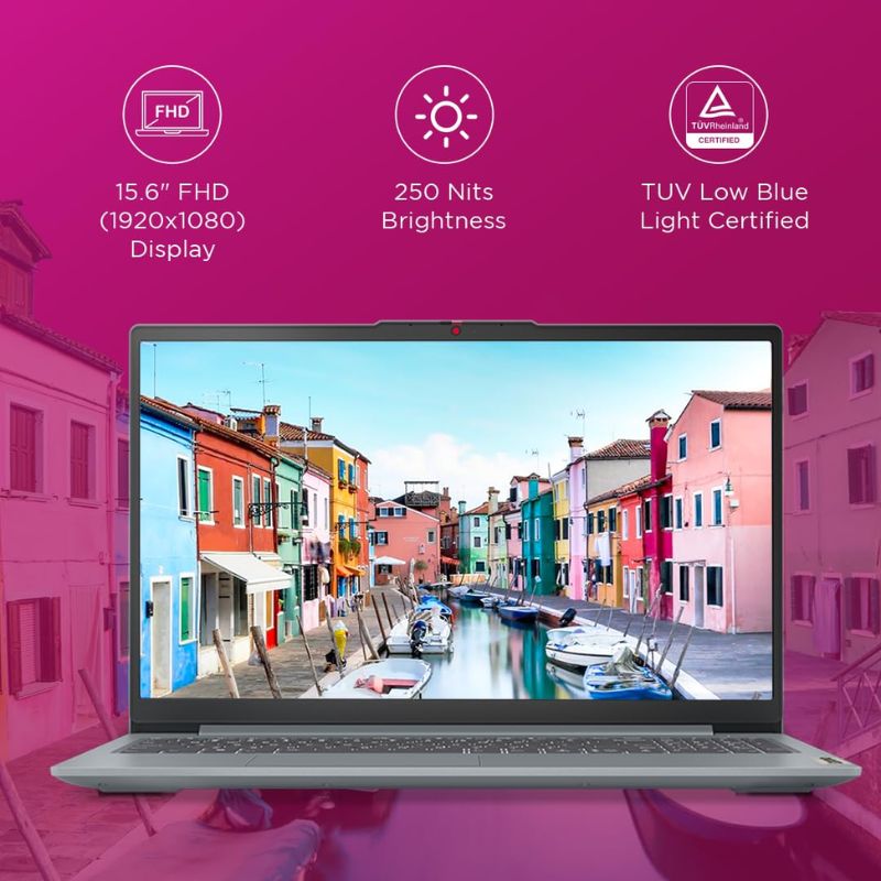 LENOVO IdeaPad Slim 3 | i5-12450H | 16GB RAM | 512GB SSD | Intel UHD | 15.6" FHD | Arctic Grey | 1.62 kg | Backlit Keyboard | 1Y Warranty + ADP