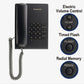 Panasonic KX‑TS500MX Corded Landline Telephone with Durable Design|Clear Sound|Easy-to-Use Keypad| Reliable Home and Office Phone| Caller ID Ready| Black