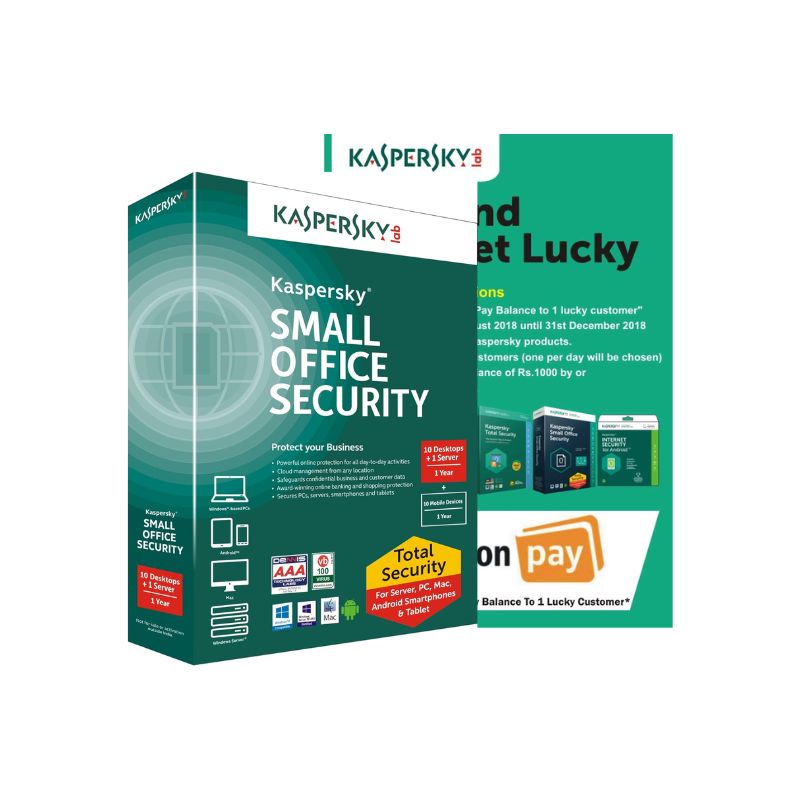 Kaspersky Small Office Security 10 Plus 1 Multi Device Antivirus and Security Software for PCs Macs Android and iOS Protects Against Viruses Malware Ransomware Phishing and Online Threats