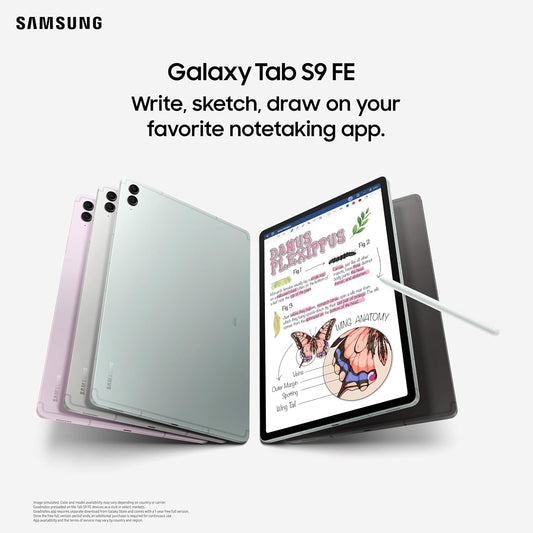 Samsung Galaxy Tab S9 FE+ |12.4-inch Display| RAM 12 GB, ROM 256 GB Expandable| S Pen in-Box| Wi-Fi| IP68 Tablet