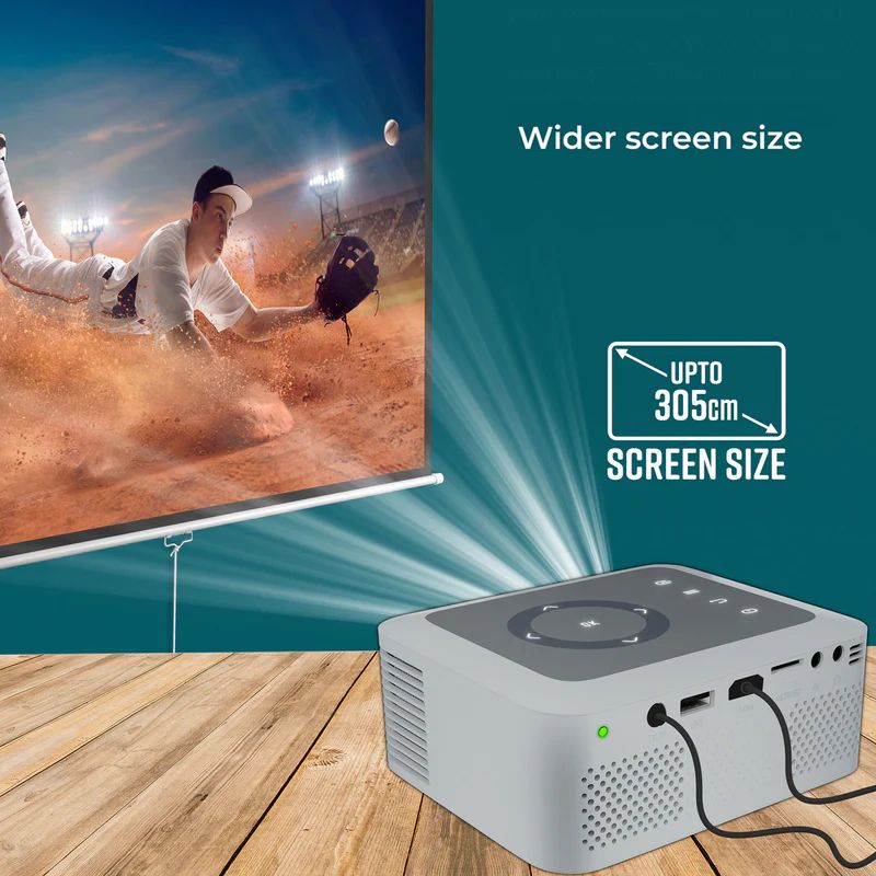 ZEBRONICS PixaPlay 51 LED HD Projector (ZEB-MLP 2) Portable Home Theater Projector with 720p HD Resolution, Full HD 1080p Support, HDMI/USB/AV Connectivity & Built-in Speaker