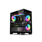 Ant Value CV200 Black Gaming PC Case – Mini-Tower, Micro-ATX & Mini-ITX, Pre-Installed RGB Fans, Tempered Glass Side Panel