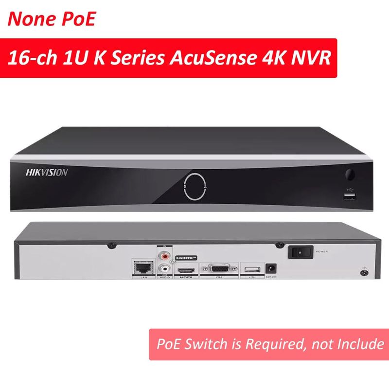 Hikvision 16 Channel 2MP DVR, H.265+/H.265 Video Compression, Smart Motion Detection, ONVIF Compatible