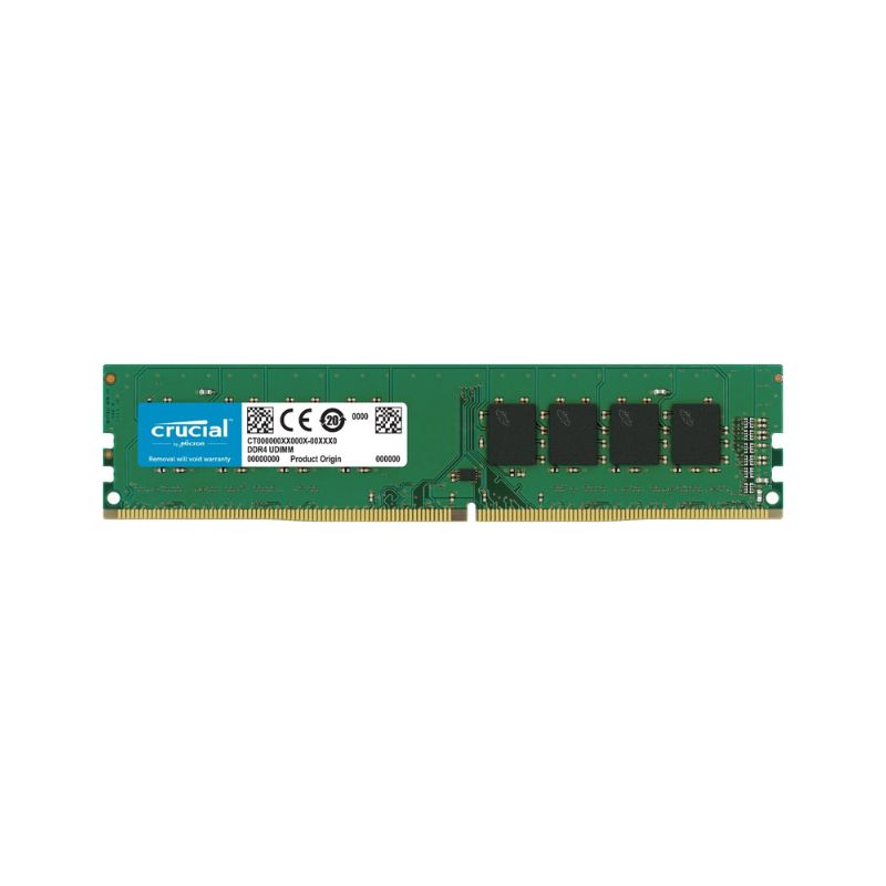 Crucial 8GB DDR4 RAM | 3200MT/s Desktop Memory | PC4-25600 Single Channel UDIMM | Non-ECC Unbuffered | Compatible with Intel & AMD Motherboards | Limited Lifetime Warranty