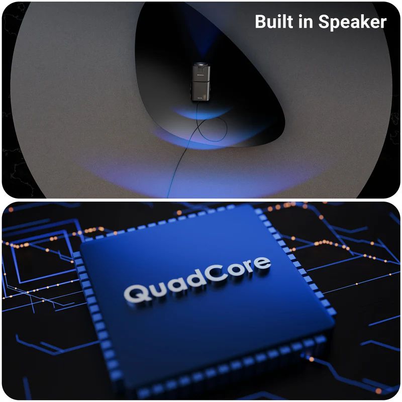 ZEBRONICS PixaPlay 64 Smart LED FHD Projector (ZEB‑QLP 2) – Android 11, Wi-Fi, Bluetooth, Screen Mirroring, Built-in Speaker (Black)