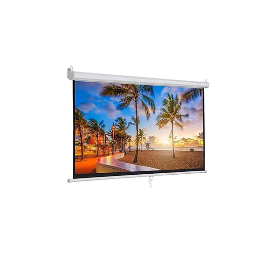 Sheikh Kart Instalock 6×4 ft Manual Projector Screen – Retractable, Matte White Surface with Black Borders