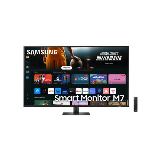 Samsung M7 LS43DM700UWXXL 43 inch UHD 4K Smart Black LED Monitor with Office 365| Workout Tracker & Multiple Ports| 3 years warranty