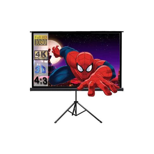 MOIZ Tripod Projector Screen 6×4 ft – Lightweight, Foldable Stand for Presentations & Home Cinema