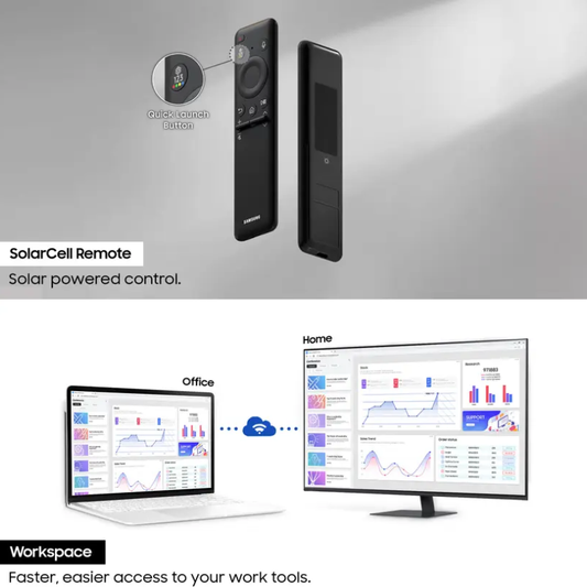 Samsung M7 LS43DM700UWXXL 43 inch UHD 4K Smart Black LED Monitor with Office 365| Workout Tracker & Multiple Ports| 3 years warranty