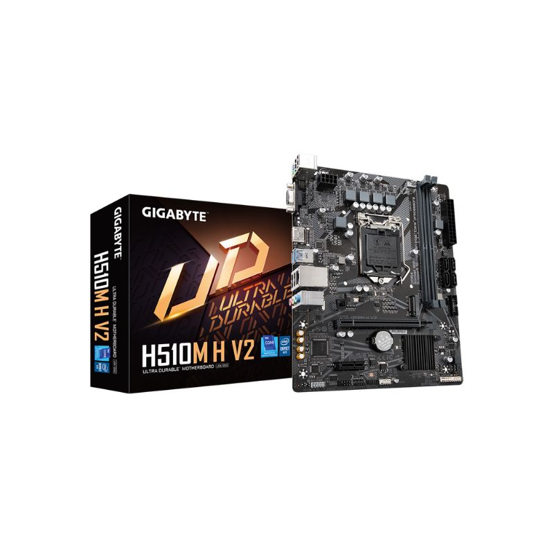 Gigabyte Intel H510MH V2 Micro|ATX Motherboard | LGA1200 Socket, 10th & 11th Gen CPU Support| Dual-Channel DDR4| High-Speed Storage Support| Durable Power Design & Essential Connectivity