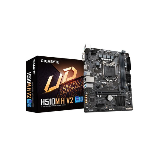 Gigabyte Intel H510MH V2 Micro|ATX Motherboard | LGA1200 Socket, 10th & 11th Gen CPU Support| Dual-Channel DDR4| High-Speed Storage Support| Durable Power Design & Essential Connectivity