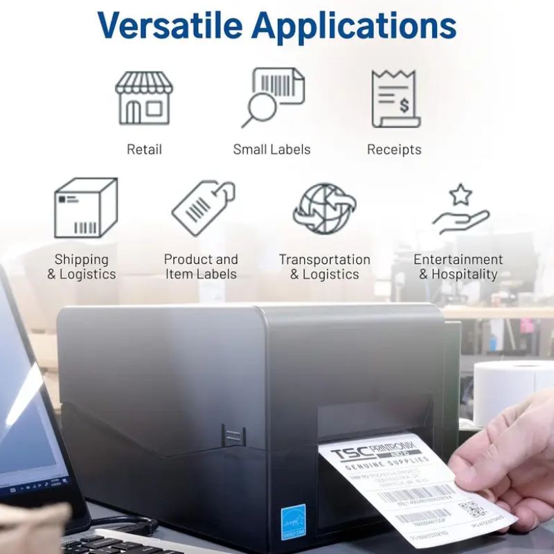 TSC TE 210 Thermal Transfer Barcode Printer – 4.25 Inch| 203 DPI| High-Speed Label Printing with USB & Ethernet