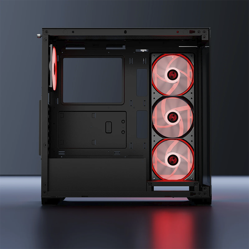 daWg W-X Series 520 Computer Case (Black) | Mid Tower PC Cabinet | Micro-ATX & Mini-ITX Compatible | Durable Metal Chassis | Home, Office & Gaming PC Build