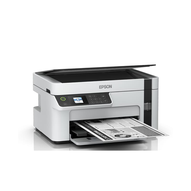 Epson EcoTank Monochrome M2110 All-in-One InkTank Printer| White| Print, scan, copy| Black and White printer| 3 years warranty