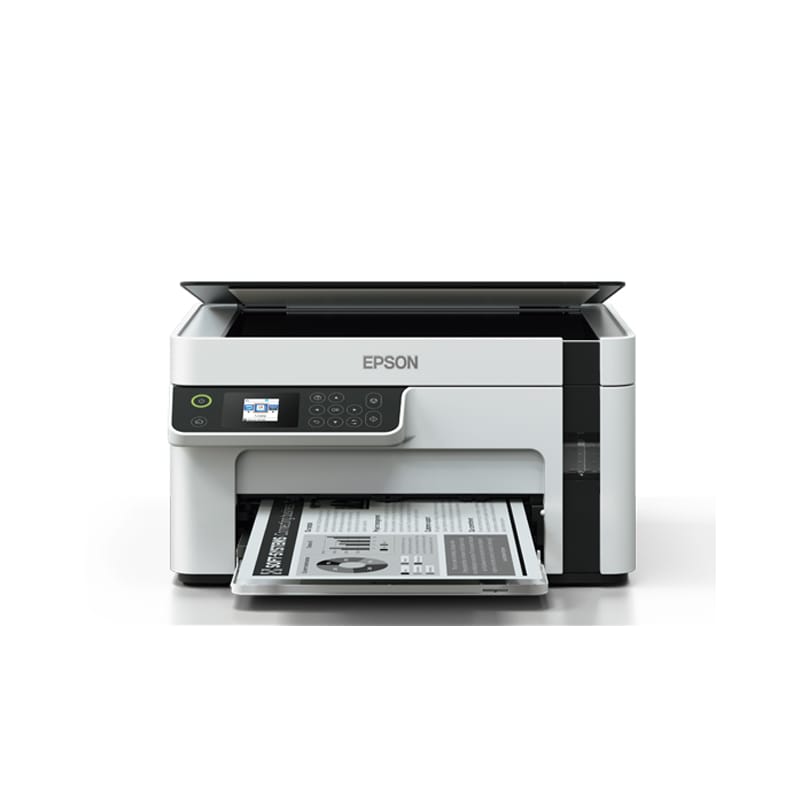 Epson EcoTank Monochrome M2110 All-in-One InkTank Printer| White| Print, scan, copy| Black and White printer| 3 years warranty