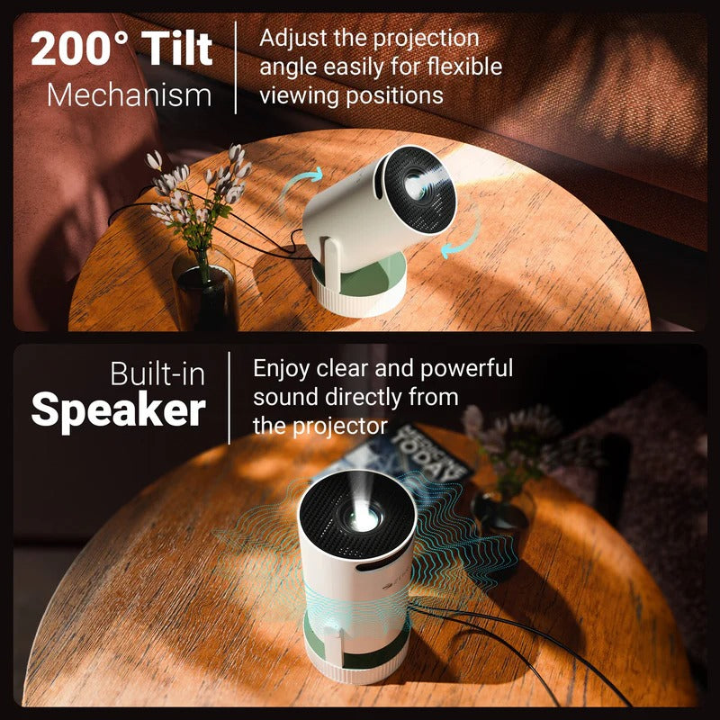 Zebronics ZEB-PIXAPLAY 76B Smart LED Projector | 4000 Lumens | 4K Input Support | Wi-Fi & Bluetooth | Built-in Speaker | HDMI & USB | Home Theater & Office Projector