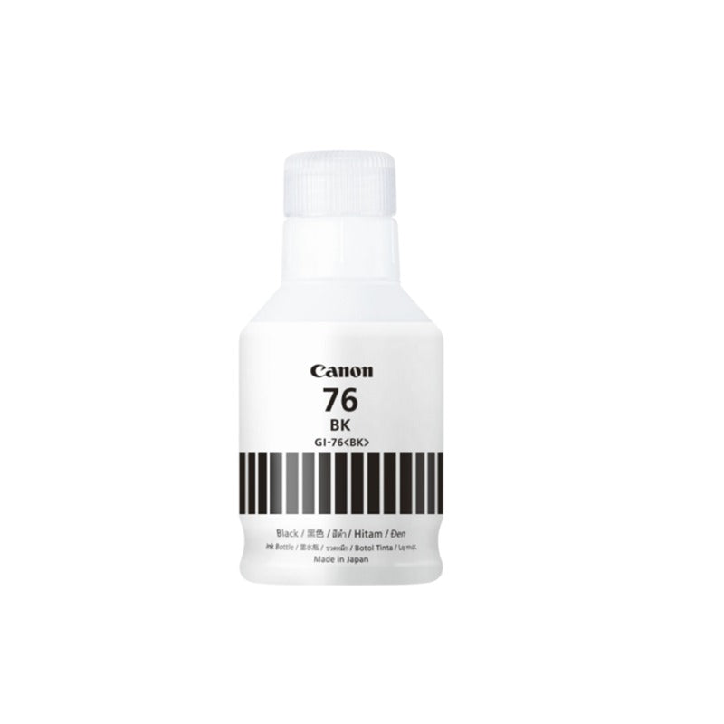 GI 76 BK Black Ink Bottle for Canon Printers | High Yield Pigment Ink | Compatible with Canon G Series MegaTank Printers | Premium Quality Refill Ink