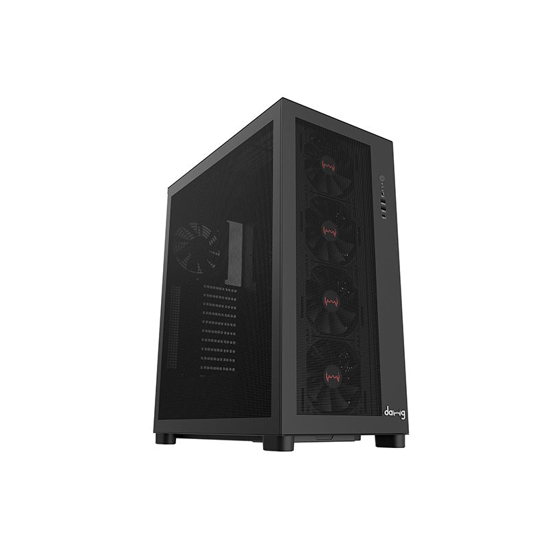 DAWG Y 909 M-ATX Mini Tower Cabinet | Black | Compact PC Case | Micro-ATX Support | Gaming Desktop Chassis | High Airflow Design | USB Front I/O | Durable Steel Cabinet
